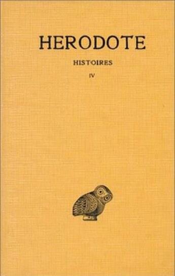 Couverture du livre « Histoires Tome 4 » de Herodote aux éditions Belles Lettres