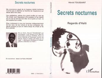 Couverture du livre « Secrets nocturnes ; regards d'Haïti » de Herold Toussaint aux éditions L'harmattan