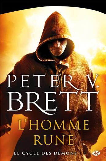 Couverture du livre « Le cycle des démons Tome 1 : l'homme rune » de Peter V. Brett aux éditions Bragelonne