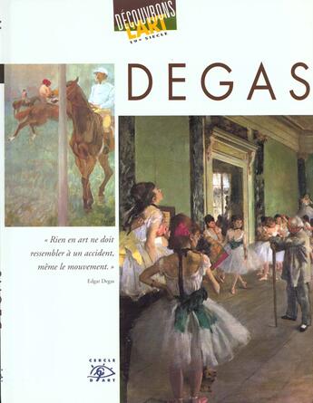 Couverture du livre « Degas » de  aux éditions Cercle D'art