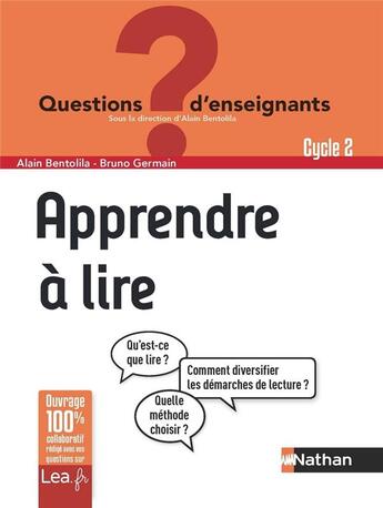 Couverture du livre « Apprendre à lire, labeur ou plaisir ? cycle 2 » de  aux éditions Nathan