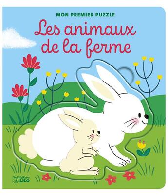 Couverture du livre « Mon premier puzzle ; les animaux de la ferme » de Paphaelle Lichaud aux éditions Lito