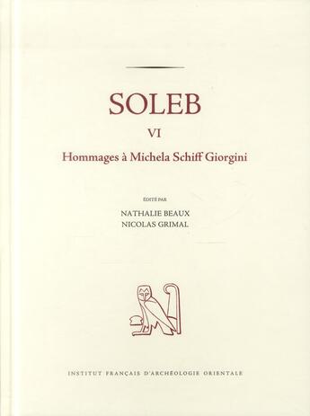 Couverture du livre « Soleb vi » de Grimal/Beaux aux éditions Ifao