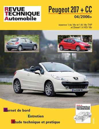 Couverture du livre « Rta b724.5 peugeot 207 cc>04/06 ess 1.4-1+1.4hdi » de Etai aux éditions Etai