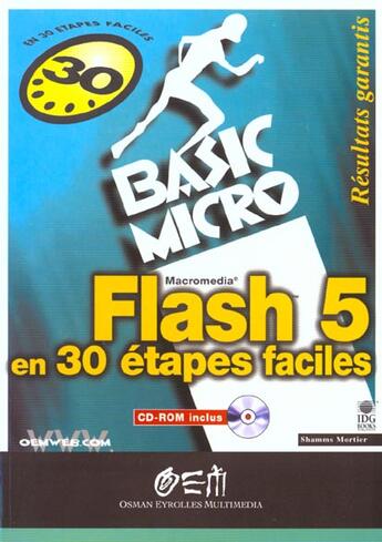 Couverture du livre « Flash 5 En 30 Etapes Faciles » de Shamms Mortier aux éditions Osman Eyrolles Multimedia