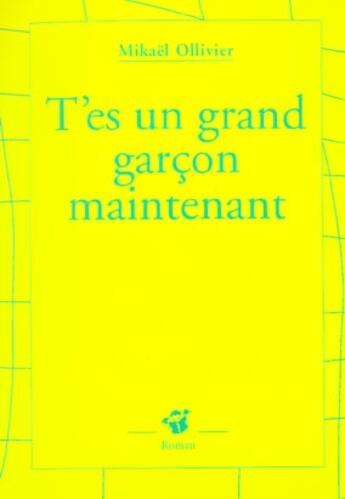 Couverture du livre « T'es un grand garcon maintenant » de Mikael Ollivier aux éditions Thierry Magnier