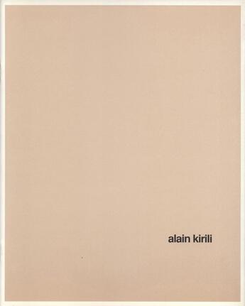 Couverture du livre « Alain Kirili » de Hubert Charbit et Alain Kirili aux éditions Villa Arson