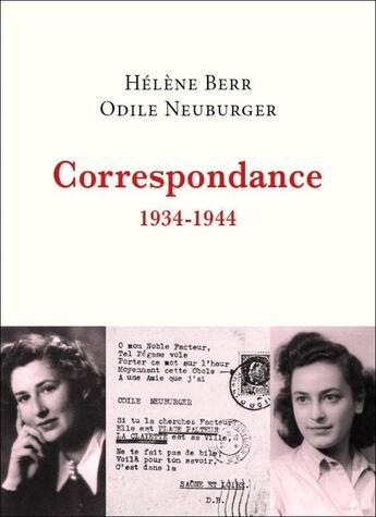Couverture du livre « Correspondance : 1934-1944 » de Helene Berr et Odile Neuburger aux éditions Tallandier