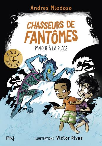 Couverture du livre « Chasseurs de fantômes Tome 3 : panique à la plage » de Victor Rivas et Andres Miedoso aux éditions Pocket Jeunesse