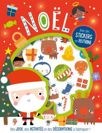 Couverture du livre « Mes stickers en feutrine - noel » de Jess Moorhouse aux éditions 1 2 3 Soleil