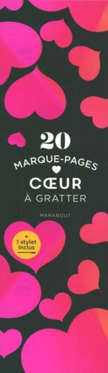 Couverture du livre « 20 marque-pages coeur à gratter » de  aux éditions Marabout