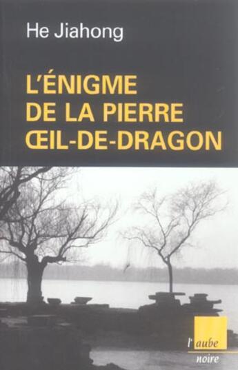 Couverture du livre « L'énigme de la pierre oeil-de-dragon » de Jiahong He aux éditions Editions De L'aube