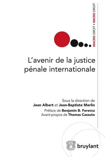 Couverture du livre « L'avenir de la justice pénale internationale » de Jean Albert et Jean-Albert Merlin aux éditions Bruylant