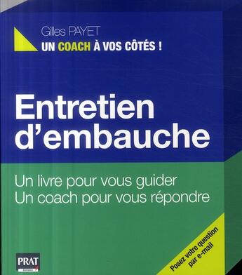 Couverture du livre « Entretien d'embauche » de Payet Gilles aux éditions Prat Prisma