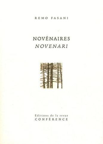 Couverture du livre « Novénaires/novenari » de Remo Fasani et Pierre-Yves Gabioud et Urbe Condita aux éditions Conference