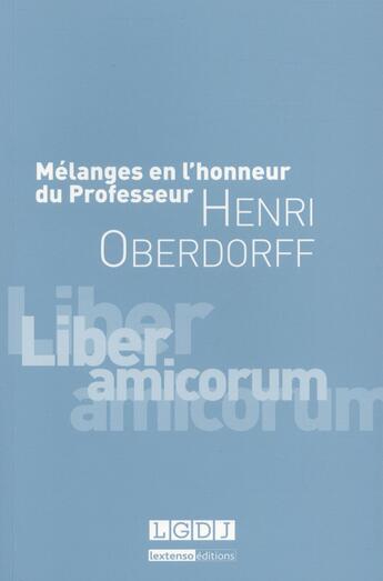 Couverture du livre « Mélanges en l'honneur du professeur Henri Oberdorff » de  aux éditions Lgdj
