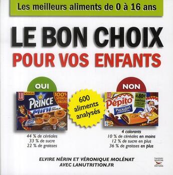 Couverture du livre « Le bon choix pour les enfants » de  aux éditions Thierry Souccar