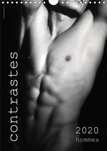 Couverture du livre « Contrastes hommes 2020 (Calendrier mural 2020 DIN A4 vertical) ; Calendrier mensuel en n/b 14 pages dont 13 avec photos de nu artistique masculin (Calendrier mensuel, 14 Pages ) » de K.A. Malestockphoto aux éditions Calvendo