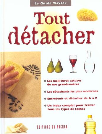 Couverture du livre « Tout detacher » de Claudine Wayser aux éditions Rocher