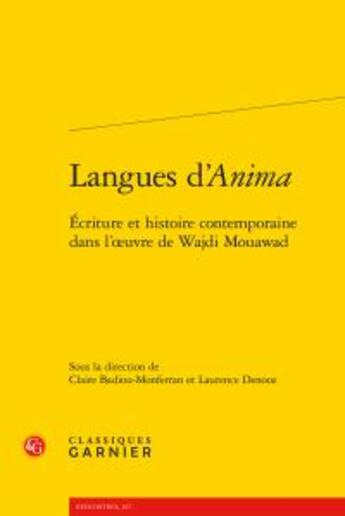 Couverture du livre « Langues d'