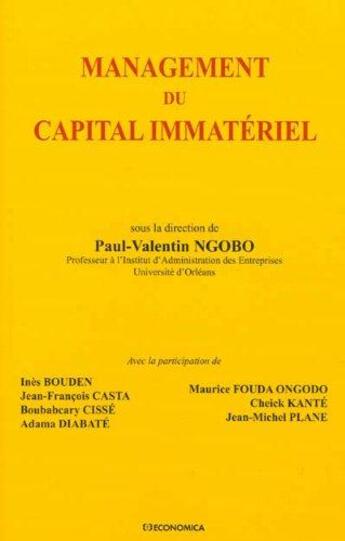 Couverture du livre « Management du capital immateriel » de Ngobo/Paul-Valentin aux éditions Economica