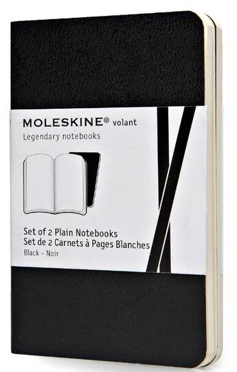 Couverture du livre « Carnet volant set de 2 très petit format page blanche noir » de Moleskine aux éditions Moleskine Papet