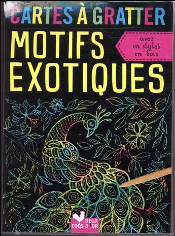 Couverture du livre « Mes cartes a gratter - motifs exotiques » de  aux éditions Deux Coqs D'or