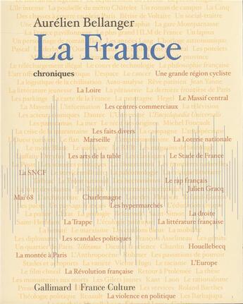 Couverture du livre « La France, chroniques » de Albert Meige aux éditions Gallimard