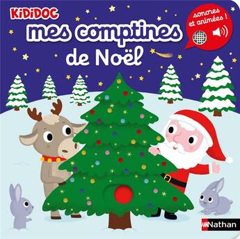 Couverture du livre « Mes comptines de noel - kididoc - vol15 » de Raoux/Choux aux éditions Nathan