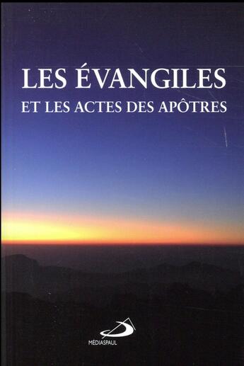 Couverture du livre « Les évangiles et actes des apôtres » de  aux éditions Mediaspaul