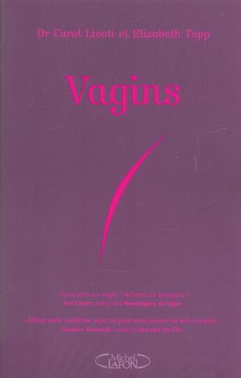 Couverture du livre « Vagins » de Carol Livoti aux éditions Michel Lafon