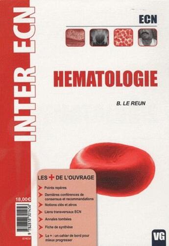 Couverture du livre « Inter ECN ; hématologie » de B Le Reun aux éditions Vernazobres Grego