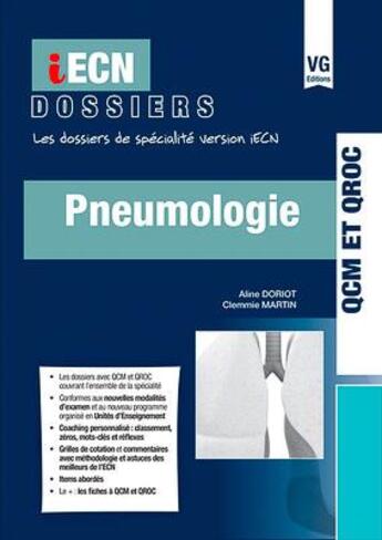 Couverture du livre « IECN DOSSIERS PNEUMOLOGIE » de A. Doriot aux éditions Vernazobres Grego