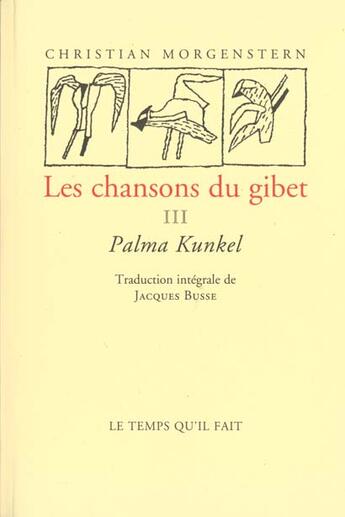 Couverture du livre « Palma kunkel » de Morgenstern C. aux éditions Le Temps Qu'il Fait