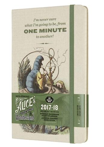 Couverture du livre « Agenda 18 mois semaines Alice 2017-18 grand format » de  aux éditions Moleskine