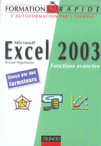 Couverture du livre « Excel 2003 - Fonctions Avancees » de Alaguillaume aux éditions Dunod