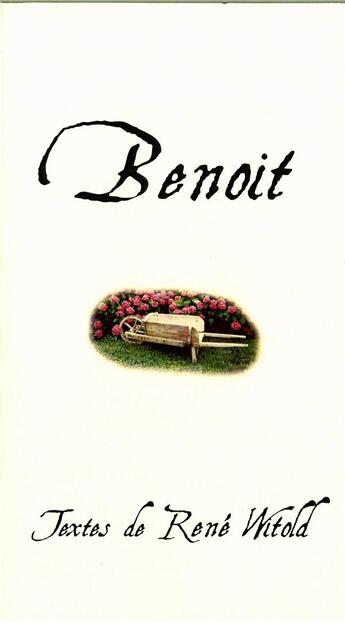 Couverture du livre « BENOIT » de Witold René aux éditions Cosmogone