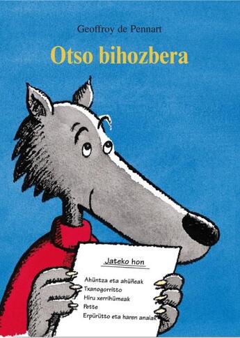 Couverture du livre « Otso bihozbera » de Geoffroy De Pennart aux éditions Ikas