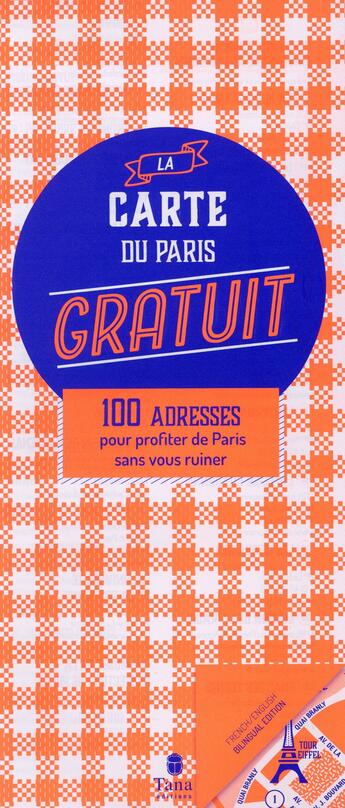 Couverture du livre « La carte du Paris gratuit » de  aux éditions Tana