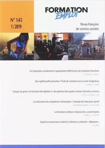 Couverture du livre « Formation emploi t.145 ; numéro varia » de Centre D'Etudes Et De Recherches Sur Les Qualifications aux éditions Documentation Francaise