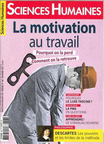 Couverture du livre « Sciences humaines n 308 la motivation au travail - octobre 2018 » de  aux éditions Sciences Humaines