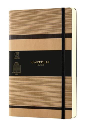 Couverture du livre « Carnet tatami grand format ligne beige cappuccino » de Castelli aux éditions Castelli Milano