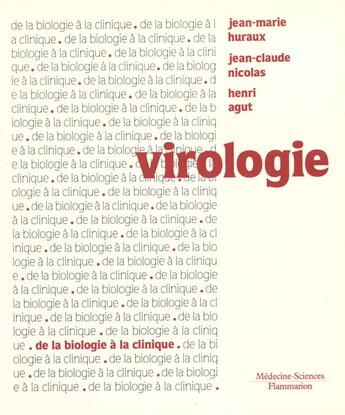 Couverture du livre « Virologie » de Huraux aux éditions Lavoisier Medecine Sciences