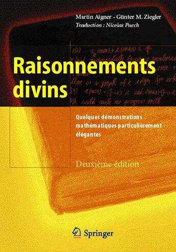 Couverture du livre « Raisonnements divins » de Martin Aigner aux éditions Springer