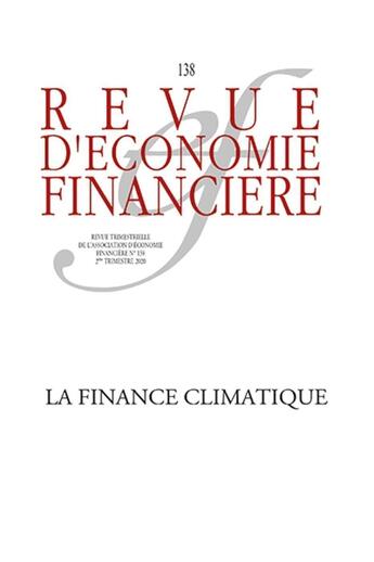 Couverture du livre « La finance climatique » de Cardona/Hallegatte aux éditions Association D'economie Financiere