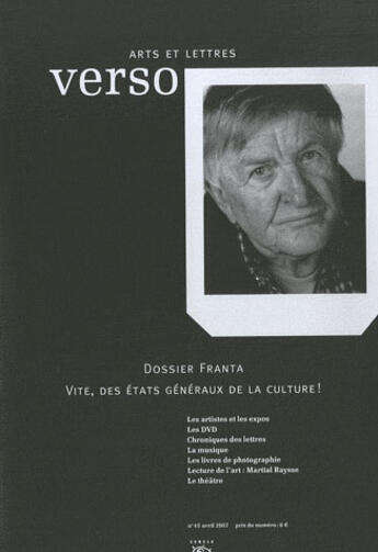 Couverture du livre « Dossier Franta ; vite, des états généraux de la culture » de  aux éditions Cercle D'art