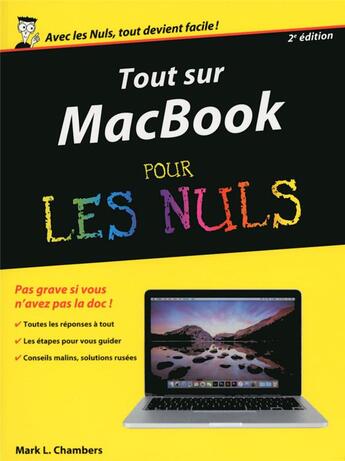 Couverture du livre « Tout sur macbook, pro air retina pour les nuls (2e édition) » de Mark L. Chambers aux éditions First Interactive