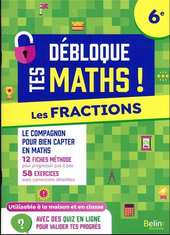 Couverture du livre « Fractions 6e » de Lambotte Lionel aux éditions Union Distribution