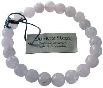 Couverture du livre « Bracelet quartz rose perles rondes facettees » de  aux éditions Dg-exodif