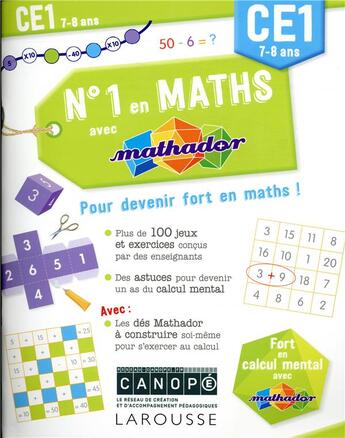 Couverture du livre « Numero 1 en maths avec mathador ce1 » de Canope aux éditions Larousse